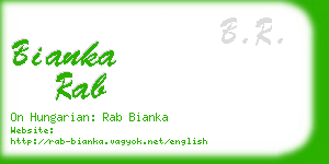 bianka rab business card